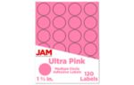 1 2/3 Inch Circle Label (Pack of 120) Ultra Pink