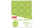 2 1/2 Inch Circle Label (Pack of 120) Ultra Lime Green