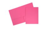 Two Pocket Plastic Glitter Folders (Pack of 6) Magenta Pink
