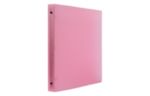 10 3/8 x 3/4 x 11 5/8 Frosted 0.75 inch, 3 Ring Binder (Pack of 1) Pale Pink