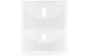 9 3/4 x 11 1/2 Plastic Multi Pocket Envelopes with Hook & Loop Closure - 2 Pockets - Letter Open End - (Pack of 12)
