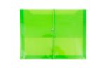 9 3/4 x 13 Plastic Expansion Envelopes with Elastic Band Closure - Letter Booklet - 2.5 Inch Expansion - (Pack of 12) Lime Green