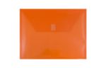 9 3/4 x 13 Plastic Envelopes with Hook & Loop Closure - Letter Booklet - (Pack of 12) Orange