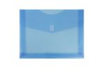 9 3/4 x 13 Plastic Envelopes with Hook & Loop Closure - Letter Booklet - (Pack of 12) Blue