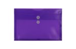9 3/4 x 14 1/2 Plastic Envelopes with Button & String Tie Closure - Legal Open End - (Pack of 12) Purple