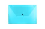 9 3/4 x 14 1/2 Plastic Envelopes with Snap Closure (Pack of 12) Blue