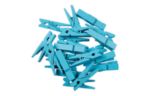 1 3/8 Inch Wood Clip Clothespins (Pack of 20) Blue