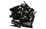 1 3/8 Inch Wood Clip Clothespins (Pack of 20) Black
