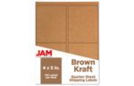 4 x 5 Rectangle Label (Pack of 120) Brown Kraft