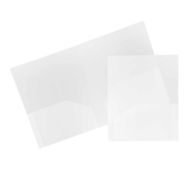 Two Pocket Heavy Duty Plastic Presentation Folders (Pack of 6)