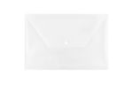9 3/4 x 14 1/2 Plastic Envelopes with Snap Closure (Pack of 12) Clear