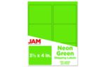 3 1/3 x 4 Rectangle Label (Pack of 120) Neon Green