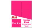 3 1/3 x 4 Rectangle Label (Pack of 120) Neon Pink