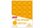 1 2/3 Inch Circle Label (Pack of 120) Neon Orange