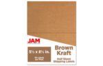 5 1/2 x 8 1/2 Half Page Shipping Label (Pack of 50) Brown Kraft