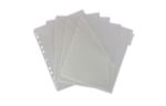11 1/2 x 1/10 x 9 3/4 Plastic Index 5-Tab Dividers w/ Double Pockets (Pack of 5) Clear