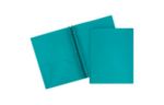 Two Pocket Plastic Glitter Folders (Pack of 6) Teal