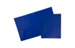 Two Pocket Heavy Duty Plastic Presentation Folders (Pack of 6) Blue