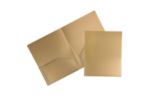 Two Pocket Matte Cardstock Presentation Folder (Pack of 6) Gold