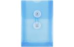4 1/4 x 6 1/4 Plastic Envelopes with Button & String Tie Closure (Pack of 12) Blue