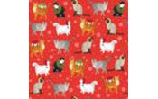 Industrial-Size Wrapping Paper Roll - 833 ft x 24 in (1666 sq ft) - Christmas Cats