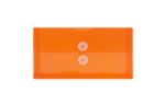 5 1/4 x 10 Plastic Envelopes with Button & String Tie Closure - #10 Booklet - (Pack of 12) Orange