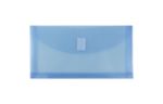5 1/4 x 10 Plastic Expansion Envelopes with Hook & Loop Closure - #10 Booklet - 1 Inch Expansion - (Pack of 6) Blue