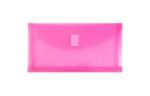 5 1/4 x 10 Plastic Expansion Envelopes with Hook & Loop Closure - #10 Booklet - 1 Inch Expansion - (Pack of 6) Fuchsia Pink
