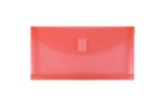 5 1/4 x 10 Plastic Expansion Envelopes with Hook & Loop Closure - #10 Booklet - 1 Inch Expansion - (Pack of 6) Red