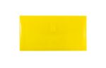 5 1/4 x 10 Plastic Expansion Envelopes with Hook & Loop Closure - #10 Booklet - 1 Inch Expansion - (Pack of 6) Yellow