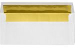 #10 Square Flap Envelope (4 1/8 x 9 1/2) Gold Foil Lining