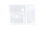 9 3/4 x 13 Plastic Envelopes with Hook & Loop Closure - Letter Booklet - (Pack of 12) Clear