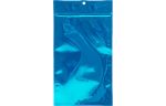 5 x 8 3/16 Hanging Zipper Barrier Bag (Pack of 100) Blue Metallic