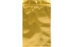 6 x 9 1/4 Hanging Zipper Barrier Bag (Pack of 100) Gold Metallic