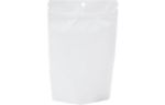 5 1/8 x 3 1/8 x 8 1/8 Stand Up Zipper Pouch w/Oval Window & Hang Hole (Pack of 100) White Matte