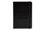 5 x 7 Hardcover Notebook w/Elastic Closure (Deboss) Black Deboss