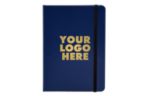 5 x 7 Hardcover Notebook w/Elastic Closure (Deboss) Blue w/ Gold Foil