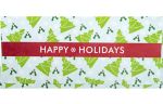 Currency Envelope (2 7/8 x 6 1/2) Green Christmas Trees