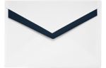 5 7/16 X 7 7/8 Foil Lined Contour Flap Envelope White w/Blue Lining
