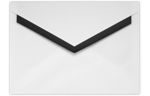 5 7/8 X 8 1/4 Foil Lined Contour Flap Envelope White w/Black Lining