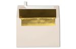 A4 Foil Lined Invitation Envelope (4 1/4 x 6 1/4) Natural w/Gold LUX Lining