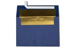 A4 Invitation Envelope (4 1/4 x 6 1/4) Navy w/Gold LUX Lining