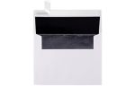 A2 Foil Lined Invitation Envelope (4 3/8 x 5 3/4) White w/Black LUX Lining