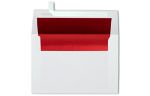 A4 Invitation Envelope (4 1/4 x 6 1/4) White w/Red LUX Lining