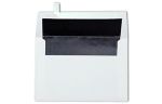 A4 Foil Lined Invitation Envelope (4 1/4 x 6 1/4) White w/Black LUX Lining