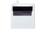 A6 Invitation Envelope (4 3/4 x 6 1/2) White w/Black LUX Lining