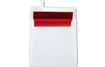 6 1/2 x 6 1/2 Square Foil Lined Envelope White w/Red LUX Lining
