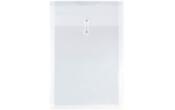 9 3/4 x 14 1/2 Plastic Envelopes with Button & String Tie Closure - Legal Open End - (Pack of 12)