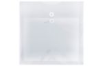 13 x 13 Plastic Envelopes with Button & String Tie Closure - Open End - (Pack of 12) Clear