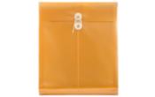 9 1/2 x 12 Plastic Envelopes with Button & String Tie Closure - Letter Open End - (Pack of 12)